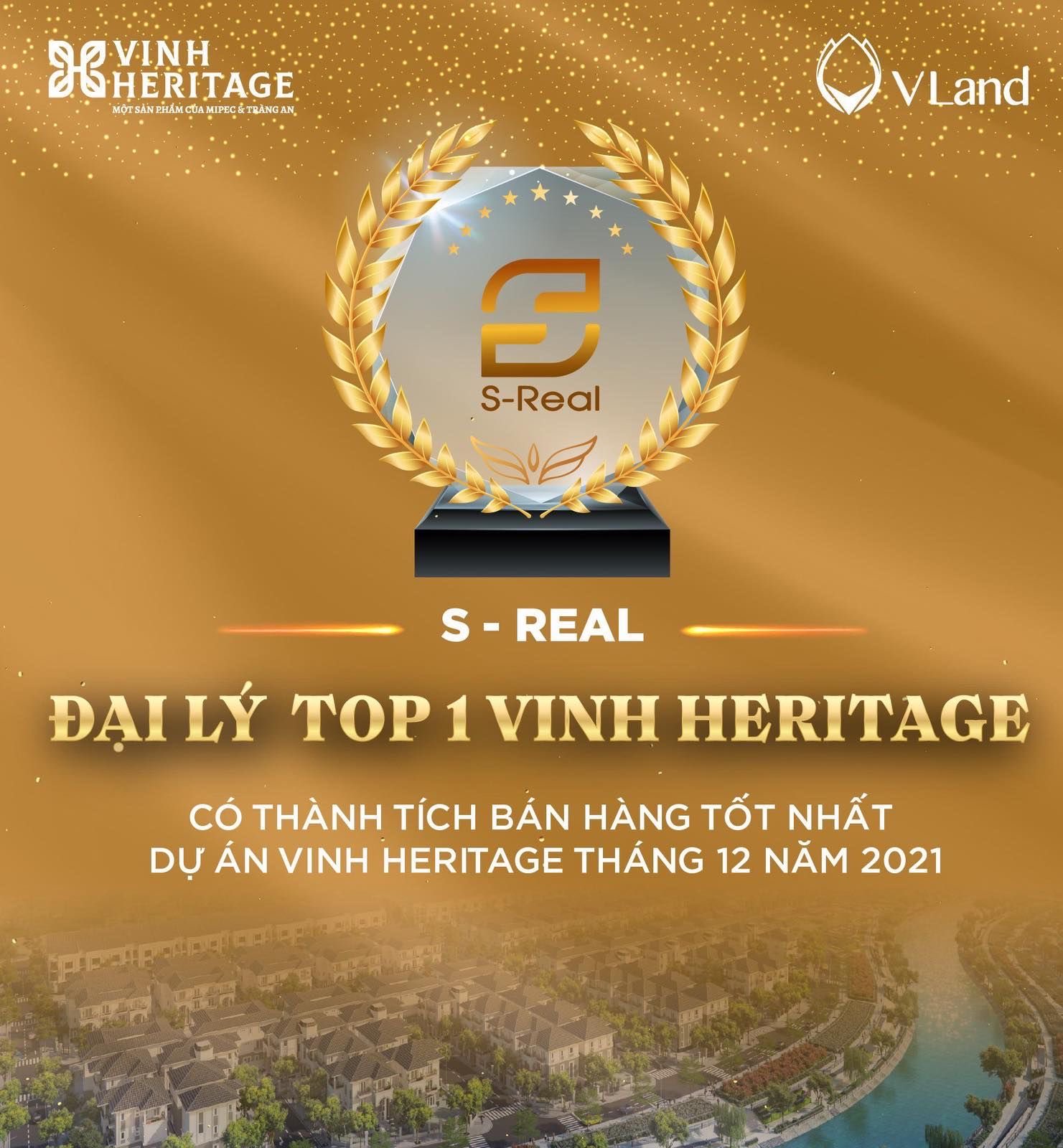 S-Real Việt Nam - Đơn vị phân phối xuất sắc nhất dự án Vinh Heritage năm 2021