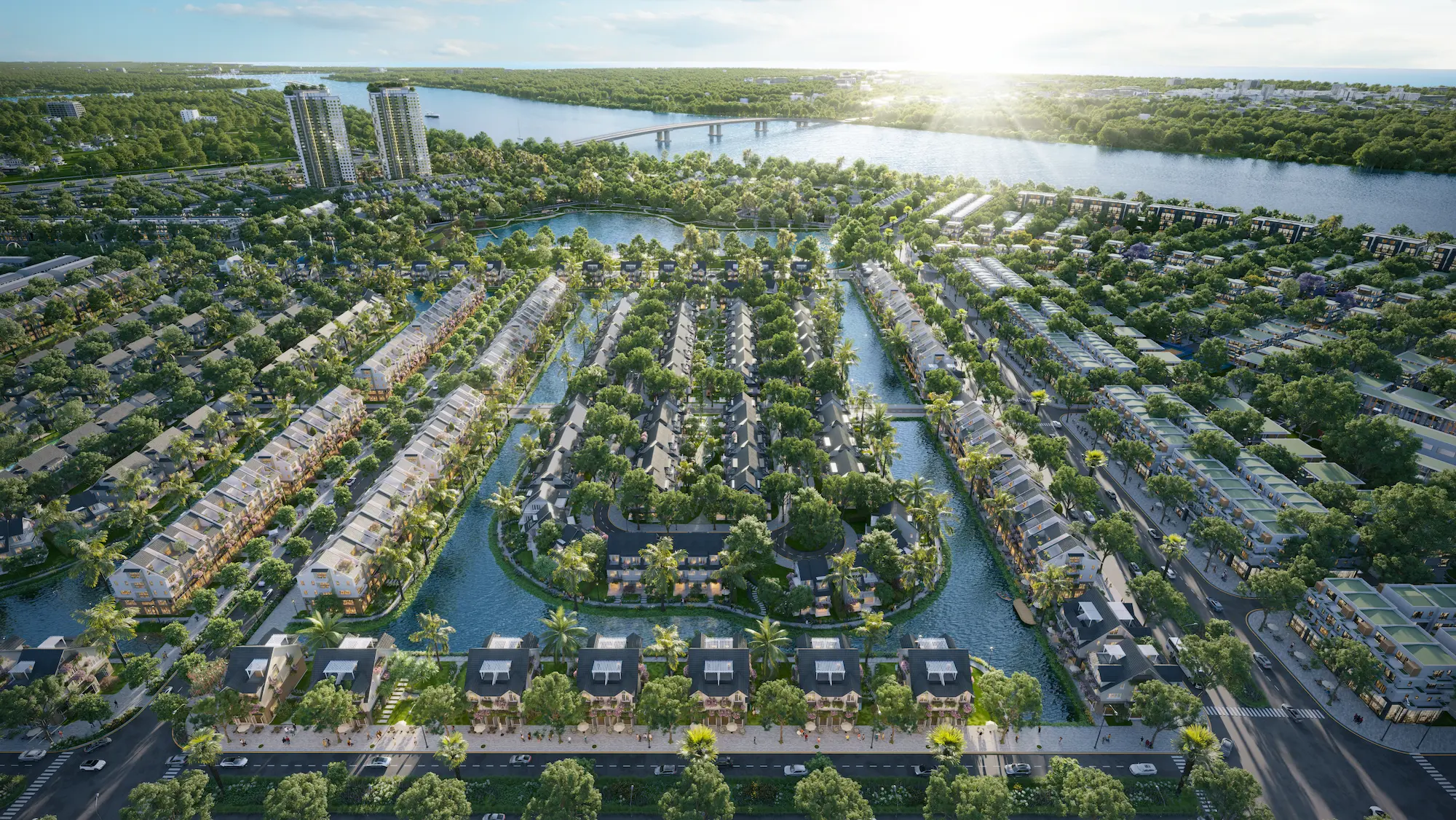 Biệt Thự Đảo Eco Central Park | Cập nhật 2025 1 Biệt thư đảo Eco Central Park - Ecopark Vinh Phối cảnh tổng thể