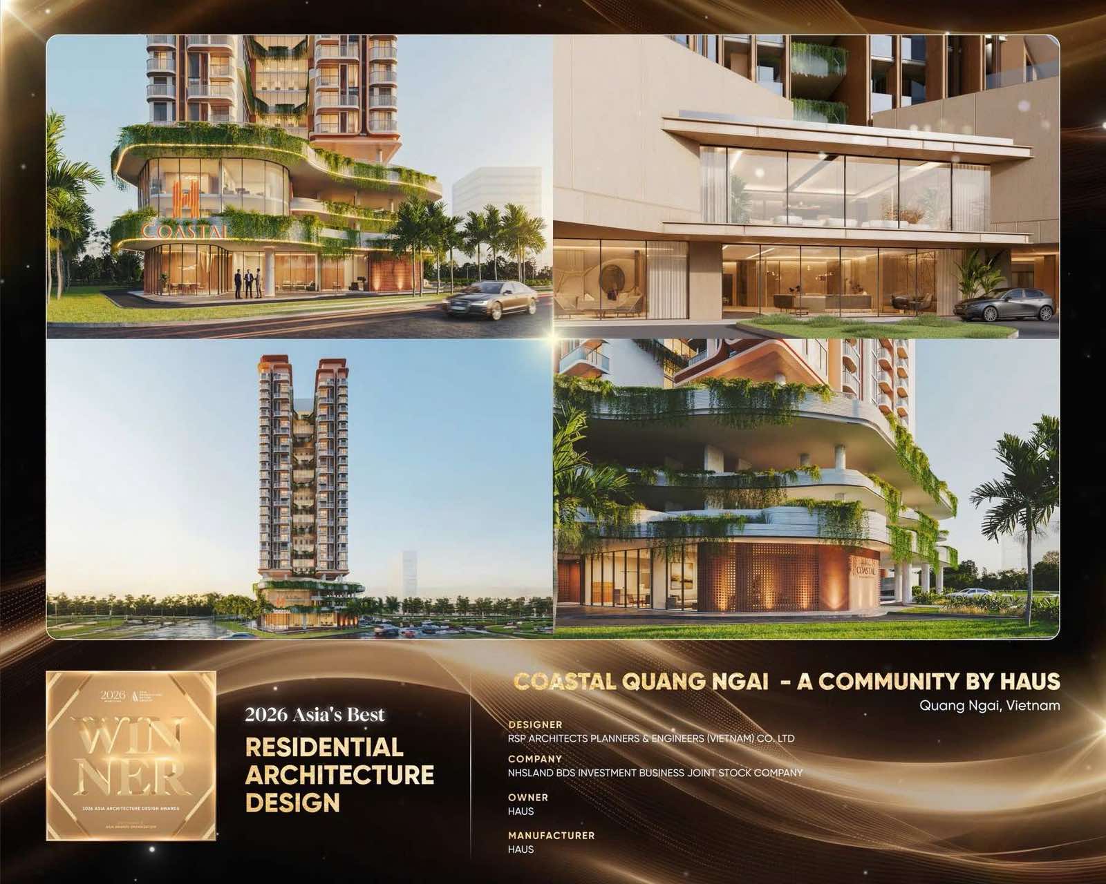 Dự án Coastal Quảng Ngãi 2026 36 Asia's Best RESIDENTIAL ARCHITECTURE DESIGN