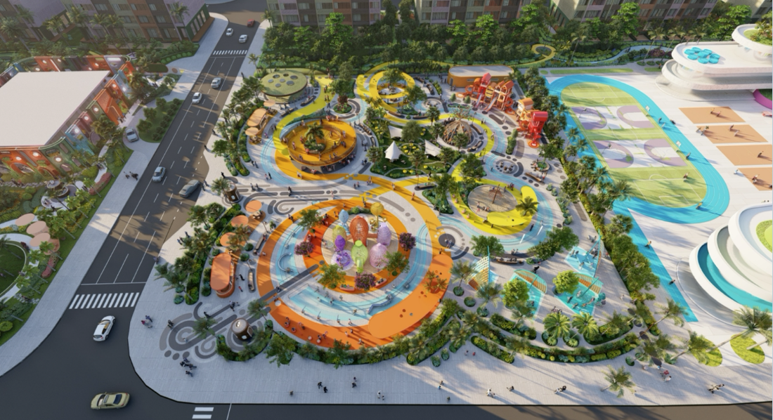 Công viên Đại Dương – Khu vui chơi sáng tạo, vận động và học hỏi của các bé tại Coastal Quảng Ngãi. Công trình dự kiến hoàn thành vào tháng 6 năm 2026