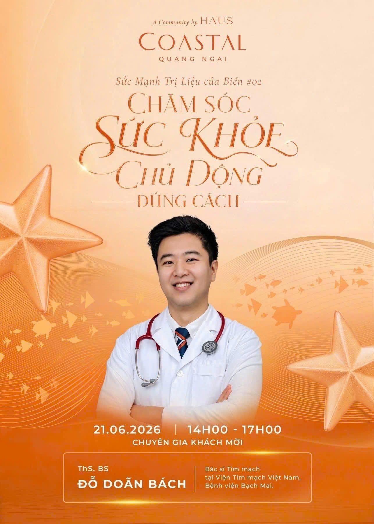 CHĂM SÓC SỨC KHỎE CHỦ ĐỘNG ĐÚNG CÁCH – COASTAL QUẢNG NGÃI MỜI CHUYÊN GIA TIM MẠCH HÀNG ĐẦU CHIA SẺ VỀ PHÒNG NGỪA ĐỘT QUỴ VÀ BỆNH TIM MẠCH | NGÀY 21/06/2026 2 Chăm sóc sức khỏe