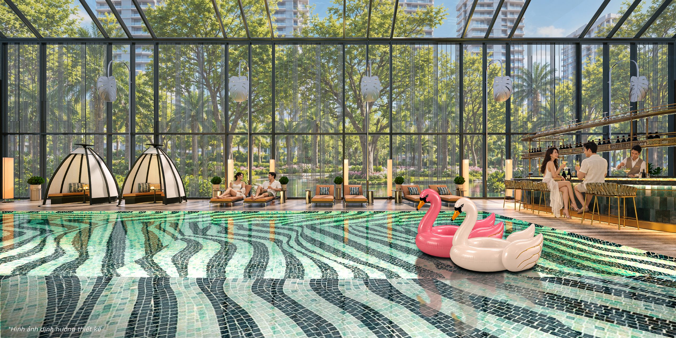 Tiện Ích Sun Glory Residence – Hơn 37 Tiện Ích Nội Khu Chuẩn Sống Cao Cấp 4 Bể bơi 4 mùa